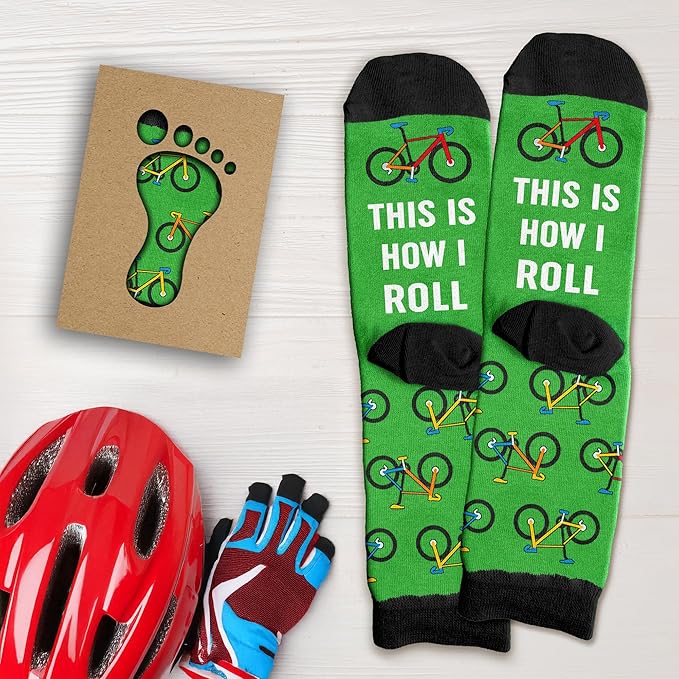 VICRAZY Hiking, Cycling, Camping Socks for Men, Women - Hiking, Bicycle, Camping, Bike Accessories, Stocking Stuffers