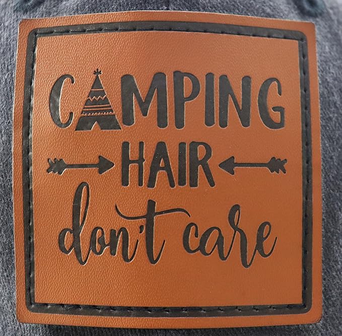Unisex Camping Hair Don't Care Vintage Adjustable Baseball Cap Denim Dad Hat