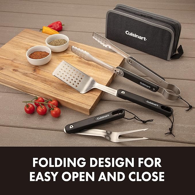 Cuisinart CGS-1000 4-Piece Folding Grill Tool Set